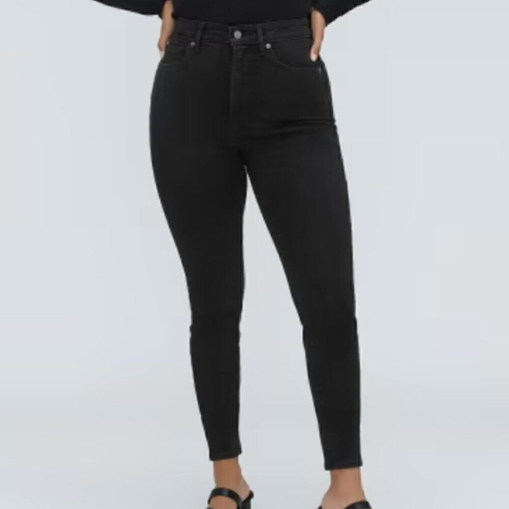 EVERLANE The Curvy Way-High Skinny Jean Black Size 27 Crop
